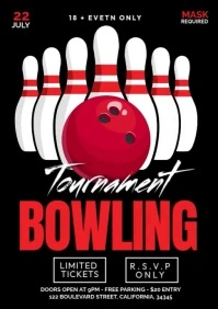 Bowling Tournament Match A4 template