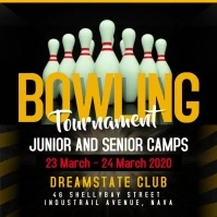 Bowling Tournament Square Video template