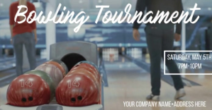 Bowling Tournament Video Facebook 共享图片 template