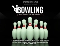 Bowling video ad 🎳 ใบปลิว (US Letter) template