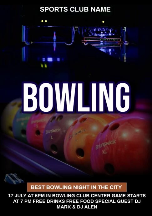 Bowling video ad Template | PosterMyWall