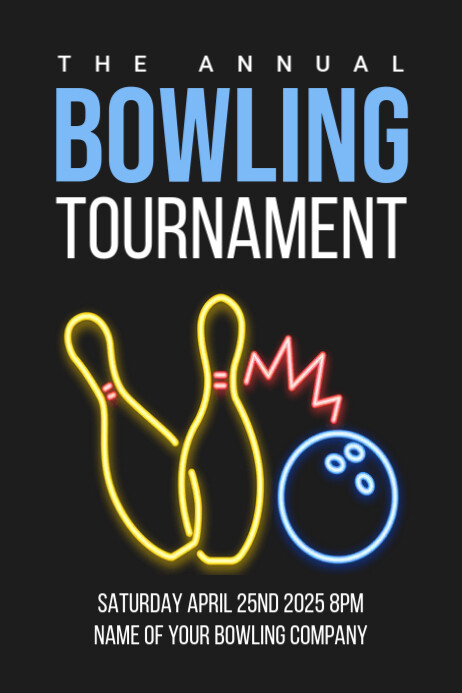bowling11 Poster template
