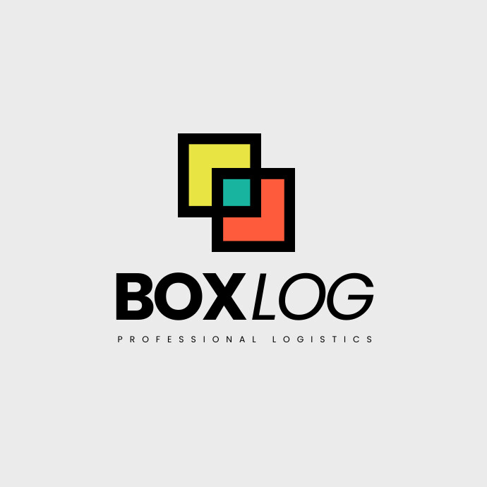 Box Log professional logistics company logo Template | PosterMyWall