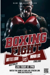 Boxing Banner Header Boxing Flyer Template | PosterMyWall