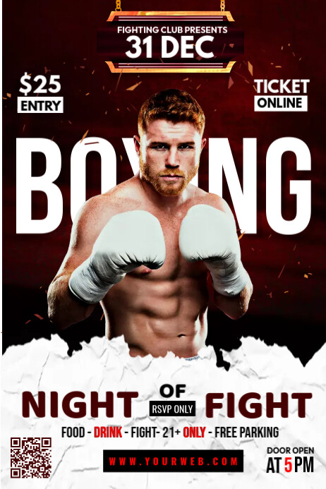 Boxing Brochure Template | PosterMyWall