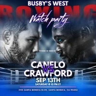 Boxing Championship 2025: Canelo Alvarez Vs Terence Crawford  Watch Party Template Instagram Post