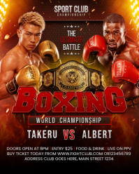 Boxing Championship Instagram Portrait template