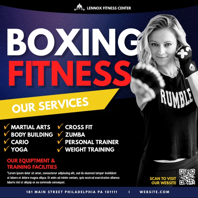 Boxing Class Template | PosterMyWall