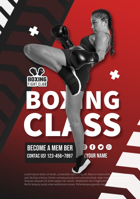 Boxing Class Template | PosterMyWall