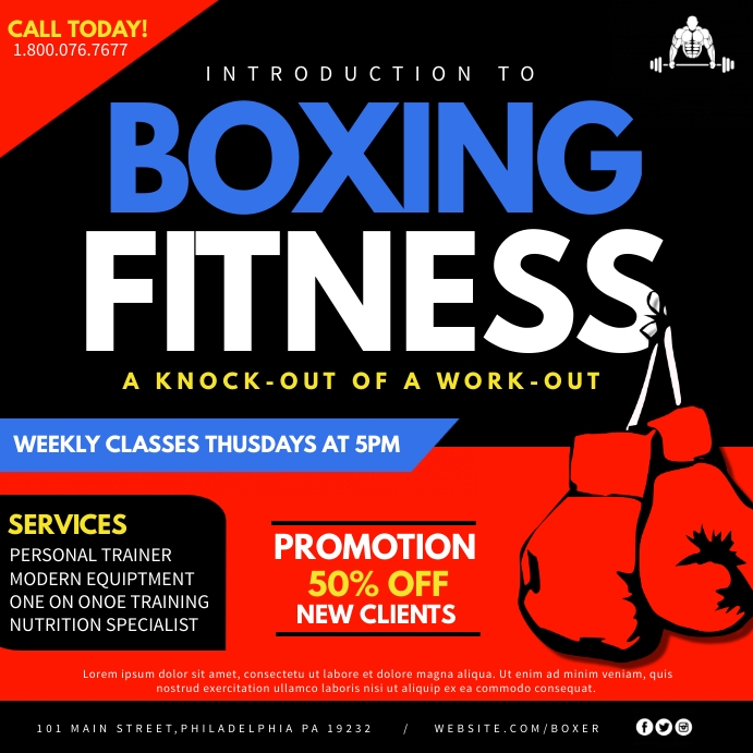 Copy of Boxing Class PosterMyWall