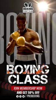 Boxing Class Instagram Story template