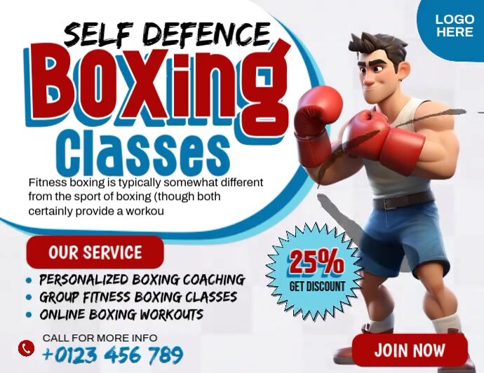 Boxing Classes Post Boxing Classes Template | PosterMyWall