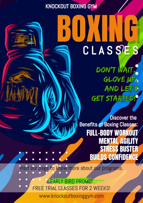 Boxing Classes Flyer Template | PosterMyWall