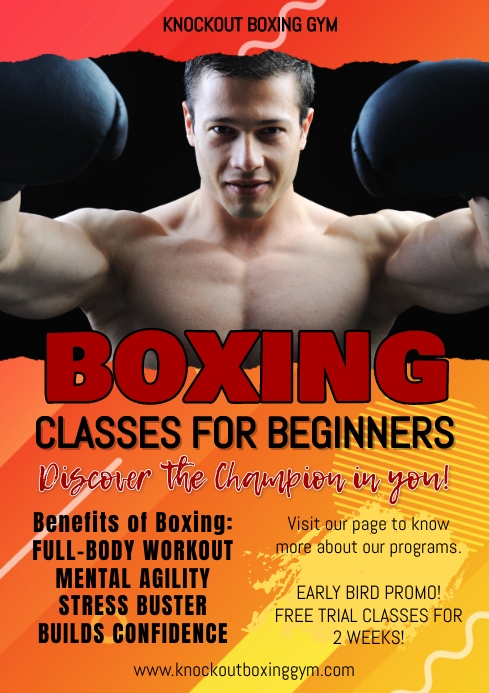Boxing Classes Flyer Templat | PosterMyWall