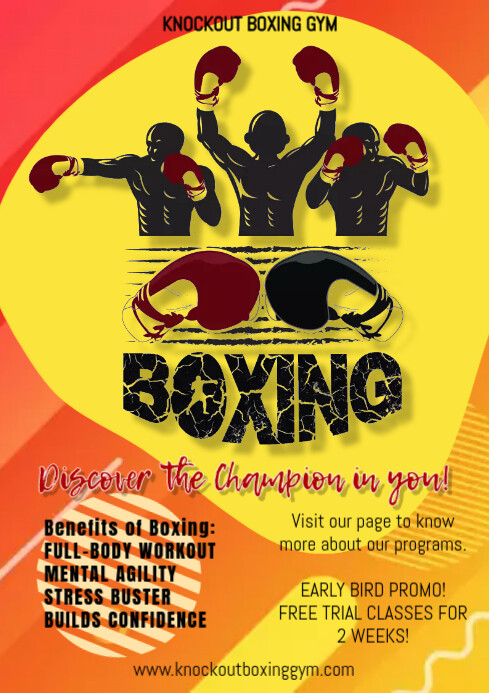 Boxing Classes Post Boxing Classes Flyer Template | PosterMyWall