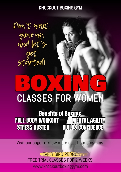Boxing Classes Post Boxing Classes Flyer Template | PosterMyWall
