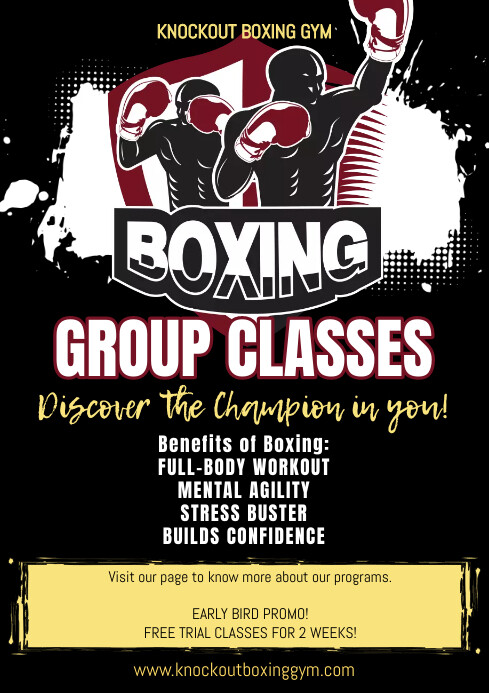 Boxing Classes Flyer Template | PosterMyWall