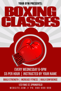 Boxing Classes Template | PosterMyWall