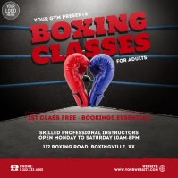 Boxing Classes Post Boxing Classes Flyer Template | PosterMyWall