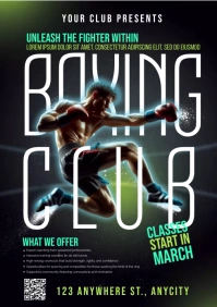 Boxing Club scouting Member A4 template