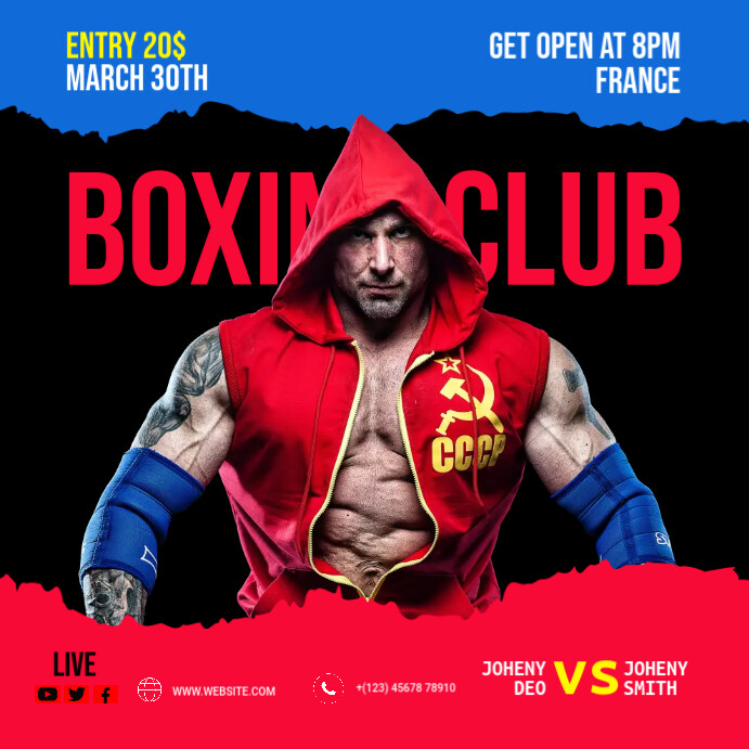 Boxing Competition Template | PosterMyWall