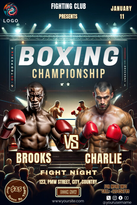 Boxing Competition Template | PosterMyWall