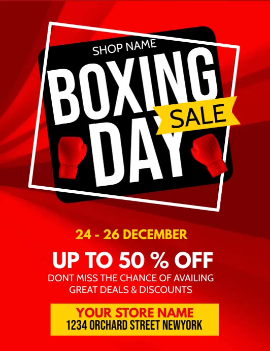 Boxing Day Boxing Day Sale Template Postermywall