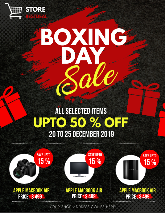 Copy Of Boxing Day Boxing Day Sale Postermywall