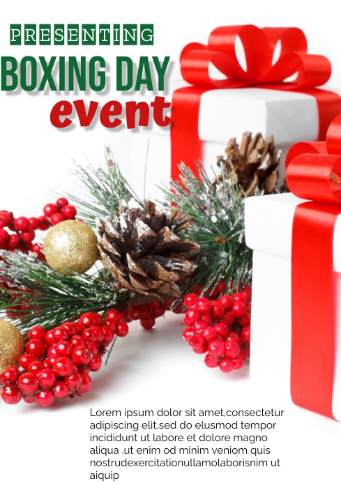 Boxing day (1) A4 template
