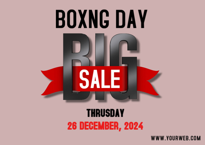 Boxing Day 2024 A4 template