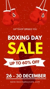Boxing Day 60% OFF Online Sale Display template