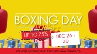Yellow Boxing Day Facebook Cover Video Facebook-omslagvideo (16: 9) template
