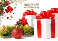 Boxing Day Card Postal template