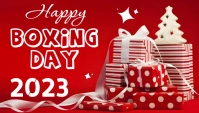 Boxing day design background Business Card template