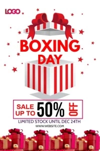 boxing day Poster template