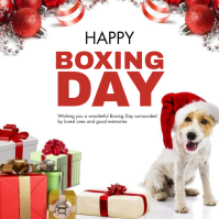 White Boxing Day Greeting Instagram na Post Template