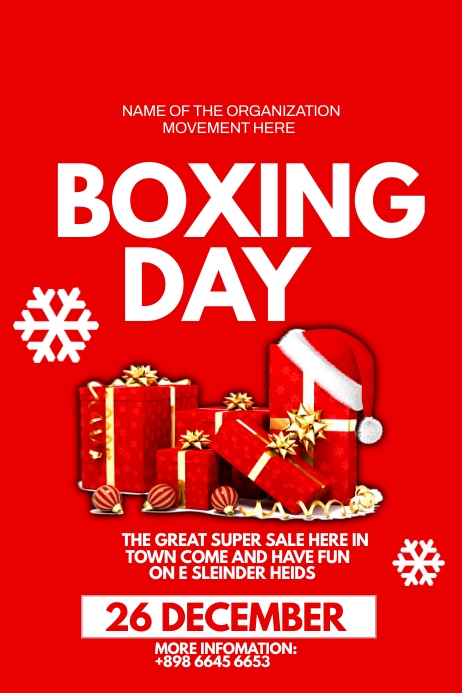 boxing day Poster template