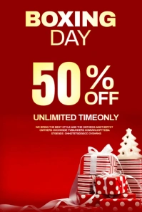 boxing day Poster template