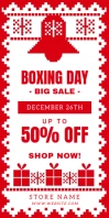 boxing day Roll Up Banner 3' × 6' template