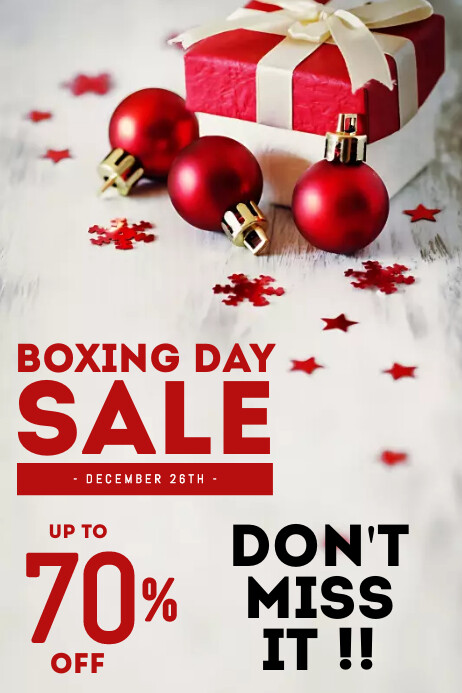 boxing day Cartaz template