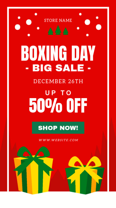 boxing day Instagram na Kuwento template