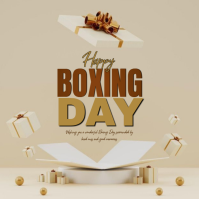 Brown Boxing Day Greeting Instagram na Post Template