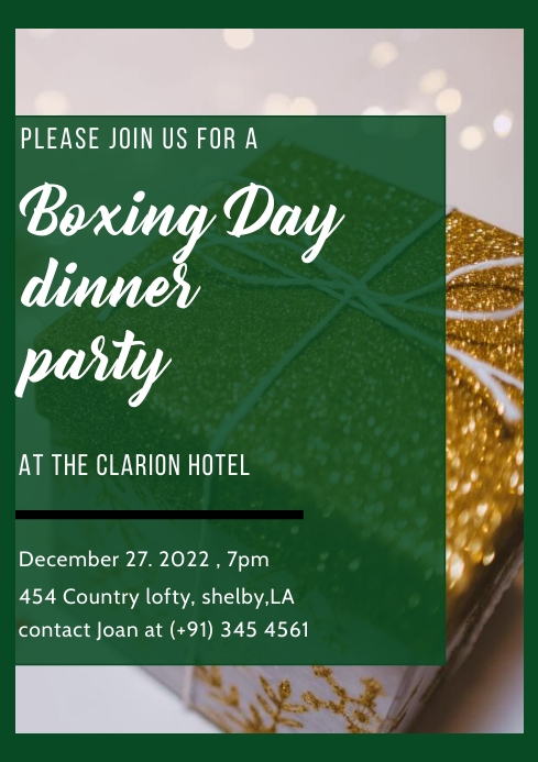Boxing Day dinner template | PosterMyWall