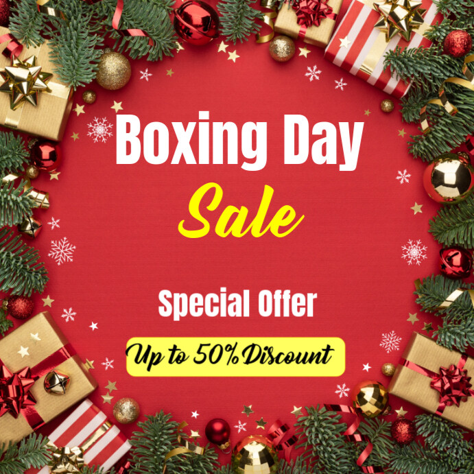 Modèle Boxing Day Discount Offer Banner | PosterMyWall