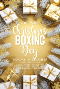 Boxing Day Flyer Banner 4' × 6' template