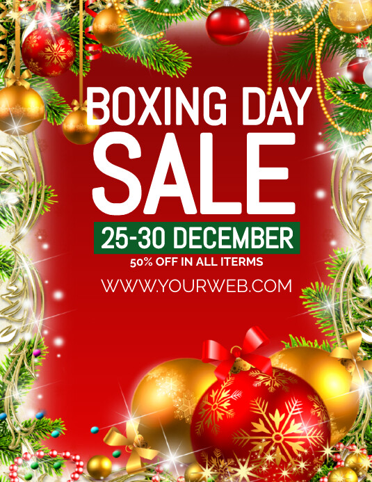 Boxing day flyer Template PosterMyWall