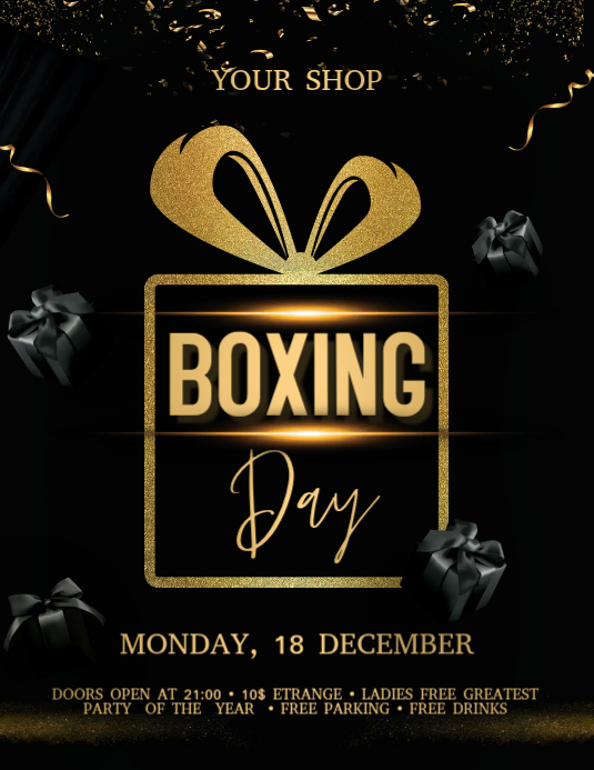 Boxing day Flyer Template PosterMyWall