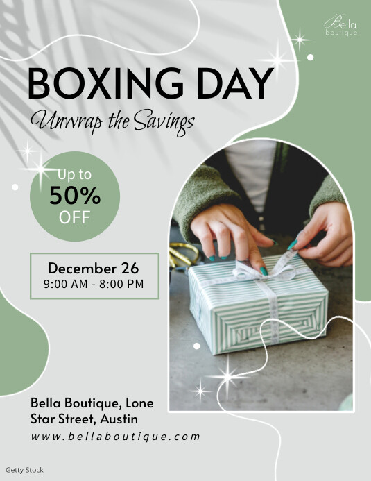 Boxing Day flyer Iflaya (Incwadi ye-US) template