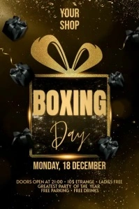 Boxing Day Flyer Banner 4' × 6' template