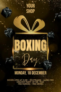 Boxing Day Flyer Transparent 4 stopy × 6 stóp template